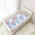 miaozhen 1 Pack 52x28 Cotton Baby Crib Sheets Soft Cute Cartoon Spring Wildflower Crib Mattress Sheet for Nursery Decor