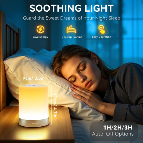 Dimmable 11 5 Night Light for Kids Baby, Touch Lamp for Nursery, RGB Colors Brightness, Portable Rechargeable Bedside