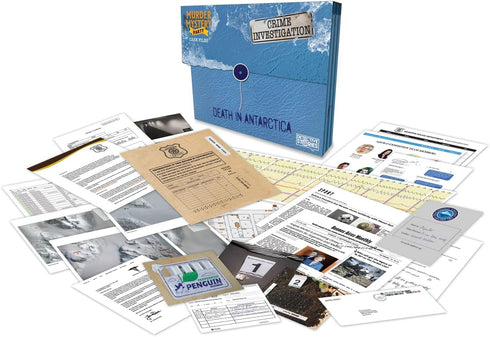 Murder Mystery Party - Death in Antarctica Case File Game for 1+ Players, Ages 14 and Up