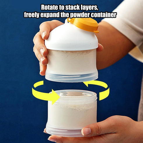 Generic 4 Formula Travel Container - Layer Stackable Airtight Reusable Storage for Feeding | Compact Organizer