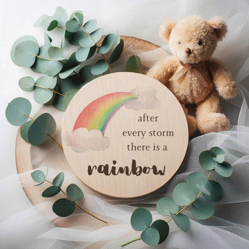 Rainbow Baby Announcement Sign - Newborn Birth Celebration