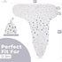 Set 3, (0-3m, 7-14lbs Jam Naturals- Organic Knotted Tie Bottom Adjustable Velcro Swaddle and Hat of Newborn Sleep Sack