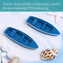 Framendino 2 Sets , Mini Rowboat Tiny Wooden Boat with Oars for Fairy Garden Accessories