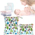 2pcs Damero Travel Wet and Dry Bag, Reusable Wet Bags Organizer with Two Zippered Pocket for Cloth Diaper, Pumping
