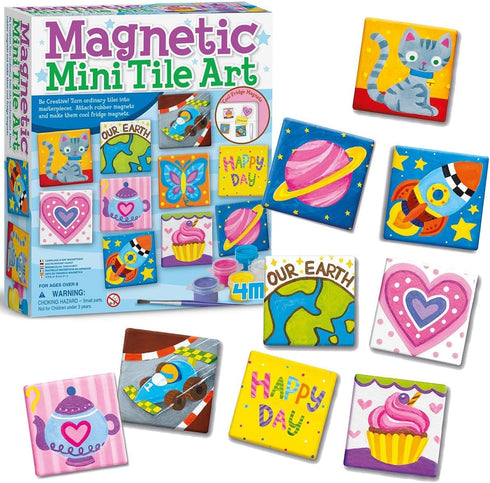 4M Magnetic Mini Tile Art DIY Kit for Boys & Girls Ages 8+