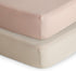 mushie Extra Soft Muslin Fitted Crib Sheet 2-Pack | 192 Thread Count