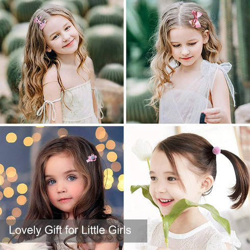 18PCS Baby Hair Accessories Set - Cute Hair Clips, Bows, and Multi-Style Hairpins for Little Girls