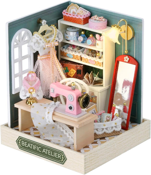 Flever Dollhouse Miniature DIY House Kit with Furniture for Romantic Valentine's Gift (Beatific Atelier)