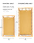 Pack 24" 38", Mini Crib Sheets for Baby, Fitted N Play Mattress and Mini Cribs x Neutral Muslin Cotton Mini Crib