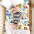 Set 2, 24x38 Mattress-Homes Mini Crib Sheets of Fitted Sheets for Mini Crib & Portable Mattress, Soft, Breathable