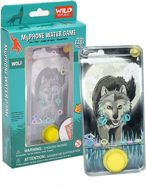 Wild Republic My Phone Water Game Wolf Design, Gift for Kids, Great for Hours of Independent Play, 8"
