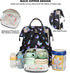 Mimfutu Backpack Butterfly Diaper Bag for Baby Girls Boys, Large Capacity Multifunction Waterproof Maternity Mom Nappy