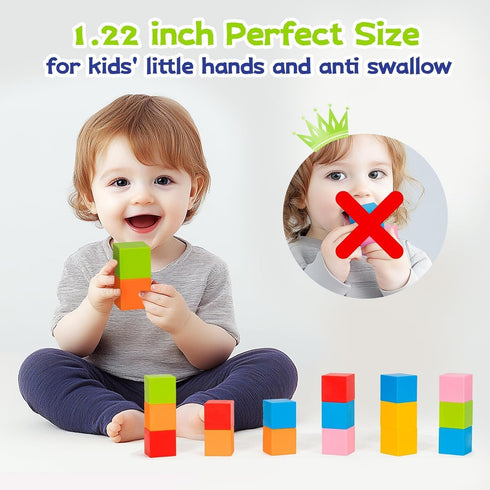 Hisine 24 1.18 inch 3 4 5 6 7 8 3+(ESP. 3-8) (48) Magnetic Blocks, PCS Magnetic Building Blocks for Toddlers Years Old