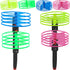 48 Pcs Flying Saucer Flying Disc Toy - Includes 16 String Launchers & 32 Flying Saucer for Outdoor Games