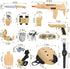 17 PCS Kids Army Costume - Military Soldier Dress Up Role Play Set with Camouflage Vest and Accessories