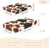 CZXW 52" 28" Retro Cow Black Brown Crib Sheets Fitted x Natural Cotton Soft & Breathable for Baby Crib Mattress