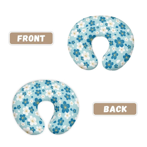 UOQFHHM Cozy Blue & White Flowers Nursing Pillowcase for Boys Girls Durable Skin-Friendly Pillow Cover Fits