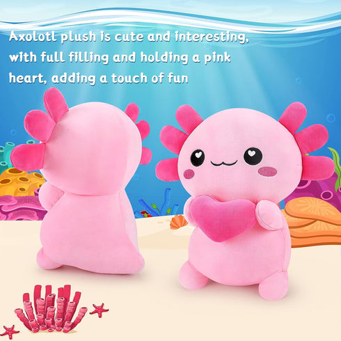Toys,14 Achwishap Axolotl Plush,Axolotl Stuffed Animal Plush Salamander Plushie,Cute Plushies Soft Newt Plushy Kawaii