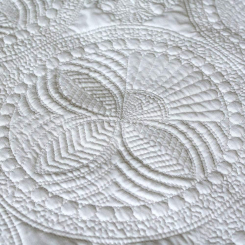 Boruiann Blanket,36x46inch House White Baby Quilt, Cotton Embossed Baby