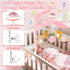 Playix Baby Crib Mobile with Music and Lights, Nursery Baby Mobile for Crib Bassinet with Remote Control, Rotation