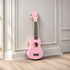 Akmiy 21 Inch 4 String Wooden Acoustic Guitar Ukulele Musical Instruments Perfect For Beginner (Pink)
