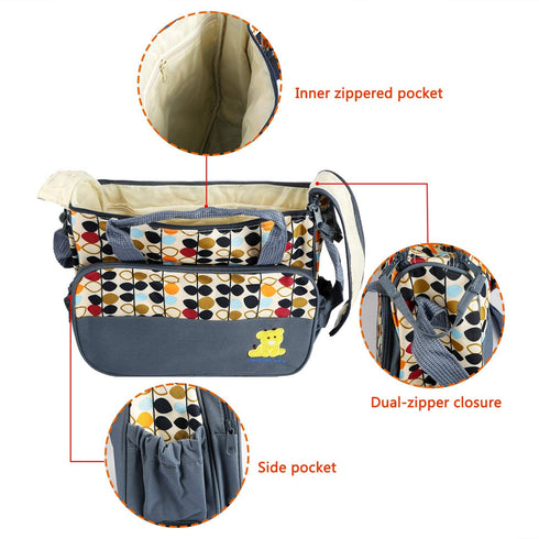 Tote,5Pcs Mommy iMounTEK Diaper Bags baby diaper Convertible Baby Bags with Changing Pad & Insulated Pockets for Mom