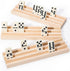 Set 4 Wooden Domino Trays Holders, of Domino Racks for Mexican Train Dominoes and Other Classic Games, Mexican Train