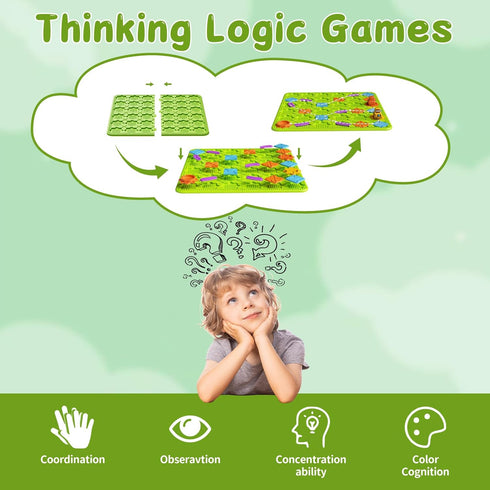Brain Stem Activity Logic Kits, Board Teaser Games & Puzzles with 200+ Challenges, Educational Learning Maze Games for