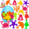 Toddler Suction Bath Toys: 18PCS Ocean Silicone Suction Cup Toys, Mold Free Bathtub Shower Toys for Ages 1-3