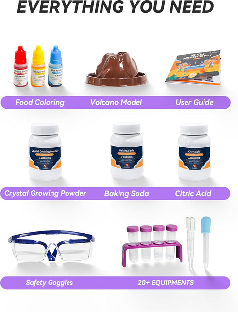 60+ 8+, Melican Science Experiment Kit for Kids Ages STEM Educational Science Gifts for Kids, First Science Kit