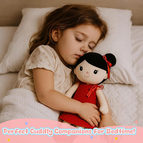 Toys,16inch Soft Baby Doll Baby Rag Doll for Girls Birthday Gifts Cuddly Plush Toys for Toddler Kids (Cheongsam Girl)