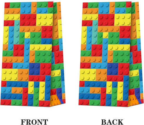 BCHOCKS 30 PCS Party Favor Bags for Building Blocks Party Supplies, Goody Treat Bags