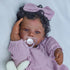 18 Inch Set 3+ WOOROY Realistic Reborn Baby Dolls Black Girl African American Newborn Doll, Lifelike Real Life