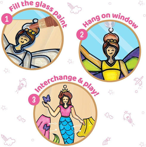 8-12 6-8 6-8 5 8 Imagimake Window Art Princess | Suncatcher Kit | Arts and Crafts for Kids Ages | Girls Toys Age |