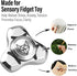 FREELOVE Metal Fidget Spinner for Adults, Stainless Steel Heavy Spinning Toys, Small Mini Fox Hand Gyro, Silver