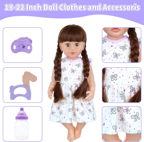 18INDC 16-22 Inch Baby Doll Carrier with Doll Accessories Doll Carrier for Kids, Reborn Doll Baby Carrier