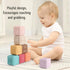 Baby Blocks Stacking Toys for Babies - Silicone Soft Building Blocks (8 PCS)