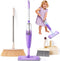 Kids Cleaning Toy Set,Purple Mini Spray Mop Montessori Toys Pretend Play Cleaning