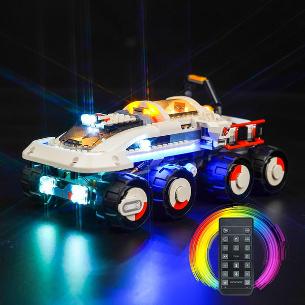 Upgraded LED Light Kit for Lego Command Rover and Crane Loader Building Set, Remote Control Version Compatible