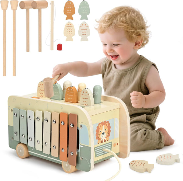 Vanplay Montessori Toys for 1 Year Old - Wooden Hammering Pounding Toys