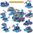 Take Apart Vehicle Magnetic Toy, 5-in-1 Tool Building Trucks Transform to Dinosaur Robot for Kids