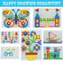 CDDLR 592Pcs Jigsaw Puzzle Mix Colour Mushroom Nails Pegboard Educational Building Bricks Creative DIY Peg Puzzle Toys 3D Games Birthday Christmas Party Gift for Kids Children Age Over 3 Years Old by CDDLR