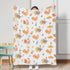 Rooster Hens Eggs Floral Leaves Baby Blanket, Baby Chicken Farm Animals Flannel Soft Receiving Blanket 30x40