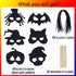 Max Fun 48PCS Halloween Rainbow Scratch Mask, Art Craft Kit for Kids Birthday, Classroom Decoration, Halloween Party