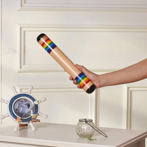 13.8 Inch TDOCK Rain Stick, Wooden Rain Maker Rattle Shaker Rainfall Tube, Musical Sensory Auditory Development