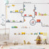 DECOWALL The Road and Cars Kids Wall Stickers, Peel and Stick Removable Wall Decals for Nursery Bedroom