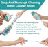 Electric Baby Bottle Brush With Holder, Stainless Steel Automatic Cleaner With Extension Handle, Sponge, Silicone Water