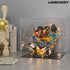 LANSCOERY Acrylic Display Case, Small Showcase Box for Collectibles, Dustproof Design, Black Base, 4x4x4inch