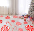 CIOEY Peppermint Floor Decals, 24 Large Stickers for Christmas Candy Land Party Decorations, Red and White