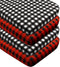 FIGEPO 4 Pack Buffalo Check Plaid Neutral Unisex Fitted Baby Crib Sheets Set